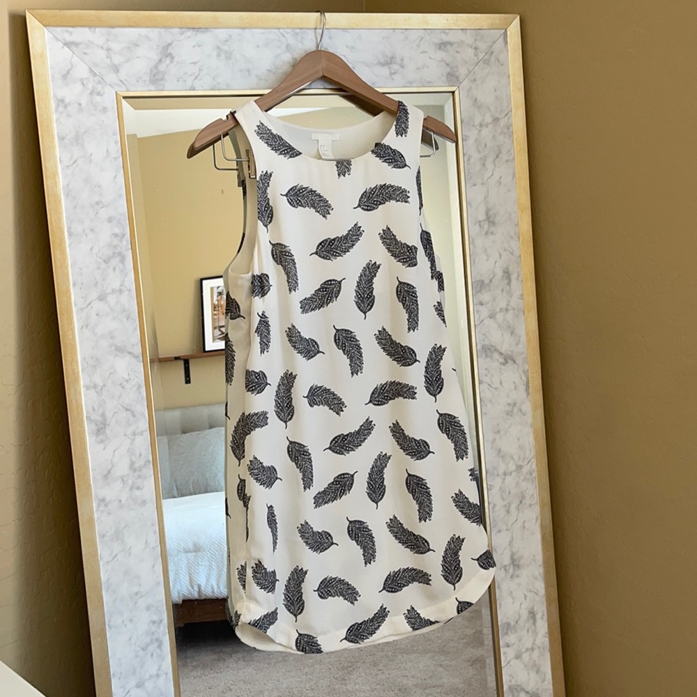 H&M White Feather dress